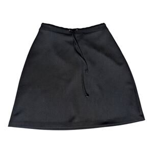 Vintage Y2K Express Black Stretch A-Line Office Siren Mobwife Club Mini Skirt XS